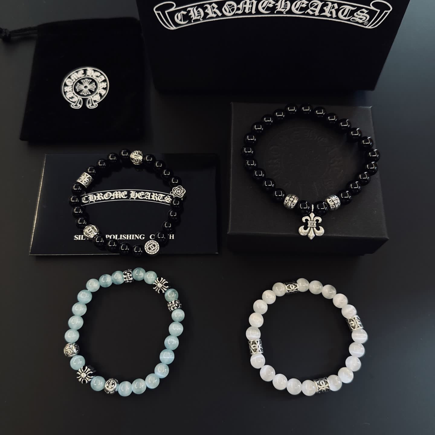 Chrome Hearts Beaded Bracelets Set Chrome Hearts Beaded Bracelets Set